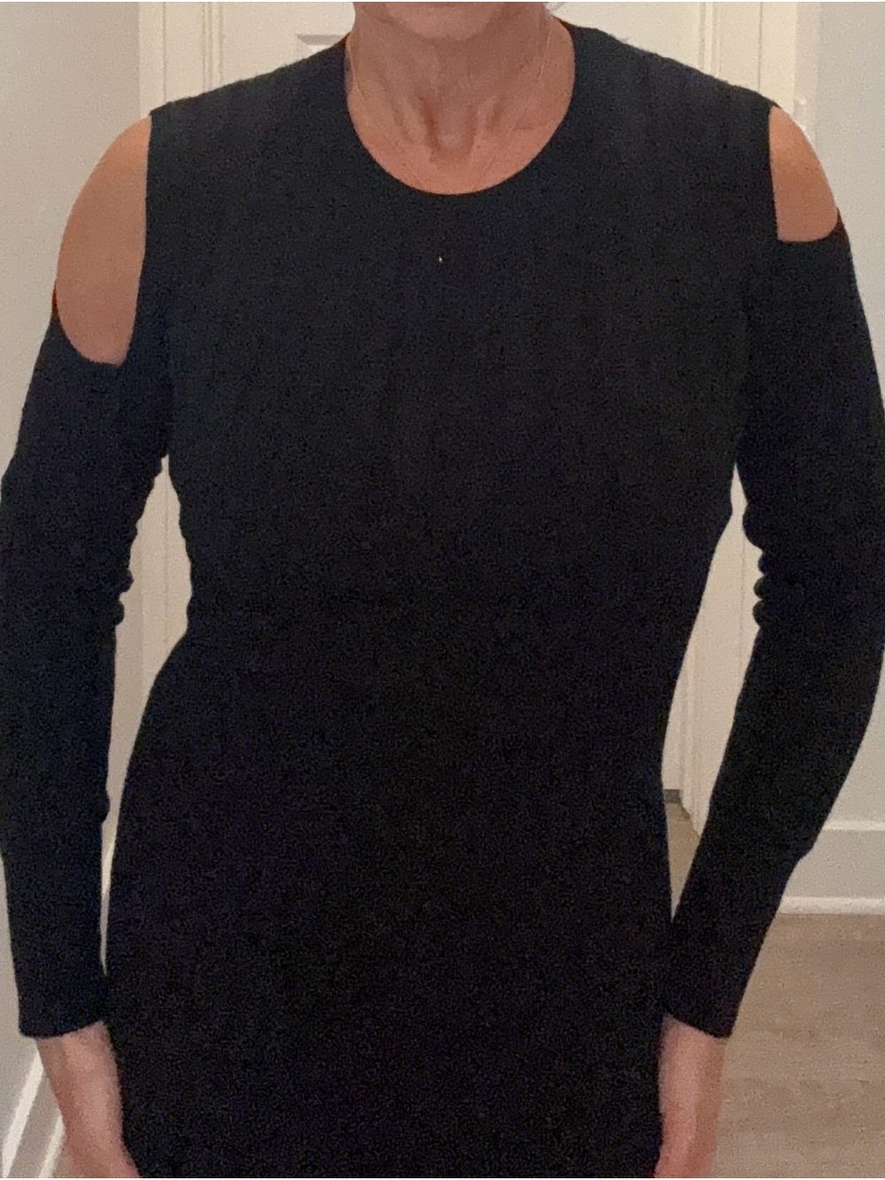 AllSaints Black Ribbed Merino Sweater Dress, NWT